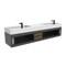 Castello Usa Amazon 84-inch Black Vanity Set with White Top and Black Handles CB-MC-84BLK-BL-2056-WH - alternate 6